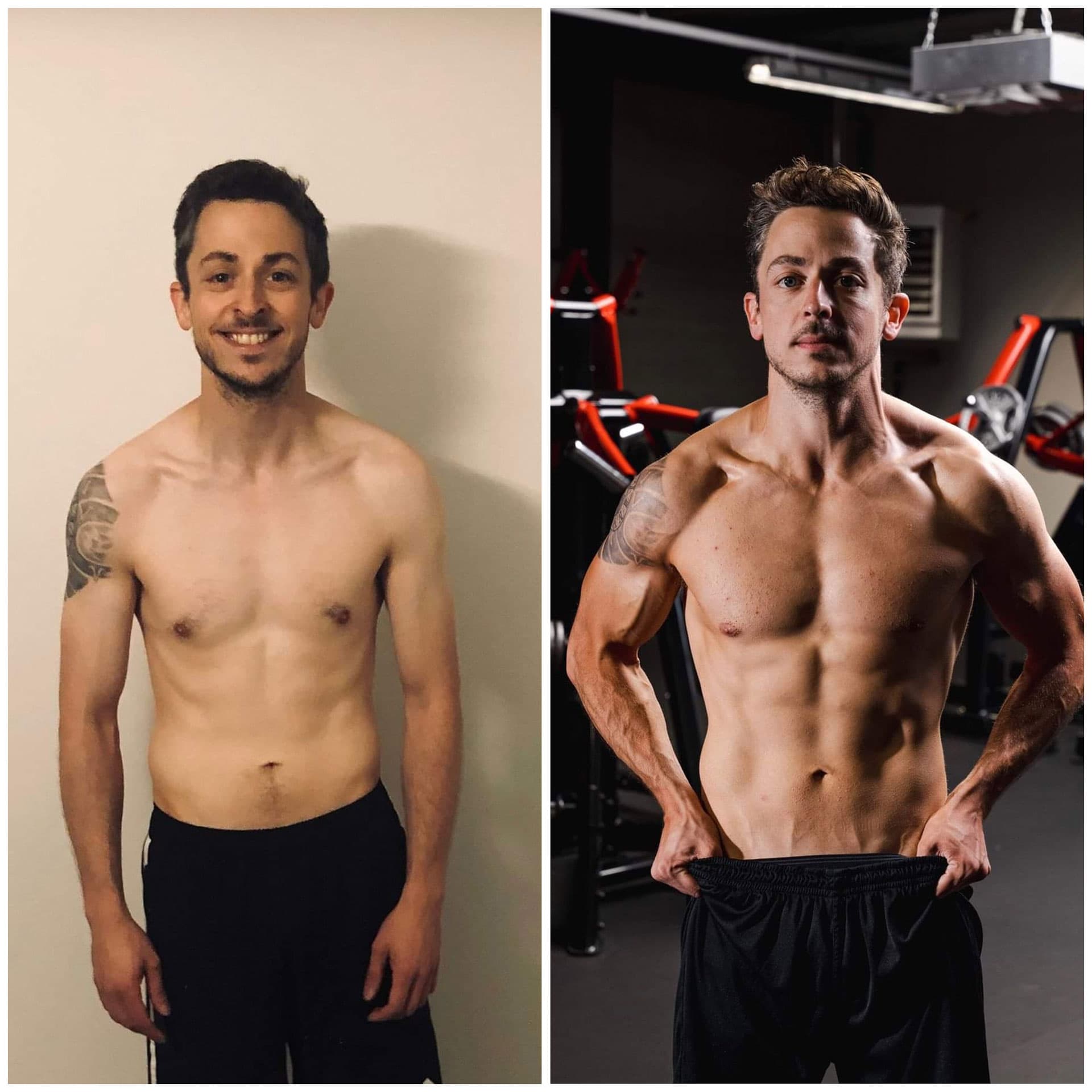 Before and after shot of Karlijn